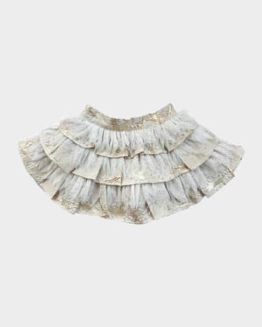 Petite Maison Kids Girl's Charlie Ruffle-Print Skirt, Size 12M-12