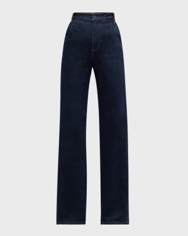 Veronica Beard Crosbie Wide-Leg Trouser Jeans
