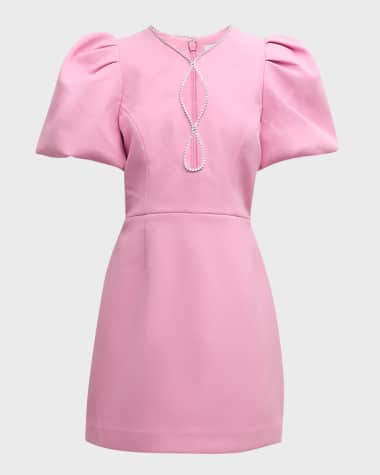 REBECCA VALLANCE Karina Jewel-Embellished Cutout Mini Dress