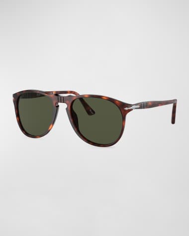Persol Men's 0PO9649S Acetate Aviator Sunglasses