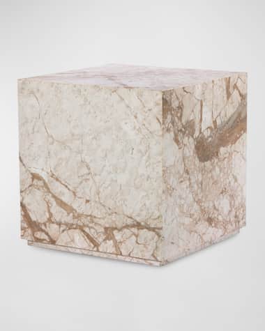 Four Hands Modern Marble Plinth End Table