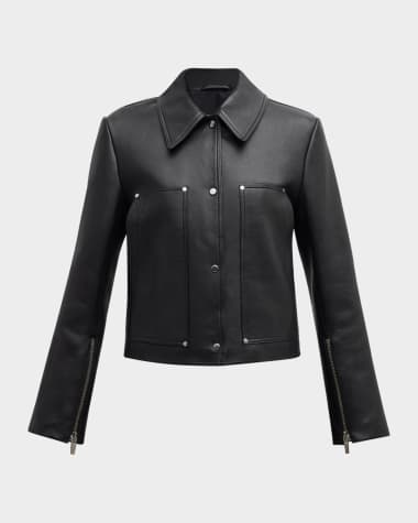 A.L.C. Grey Leather Jacket