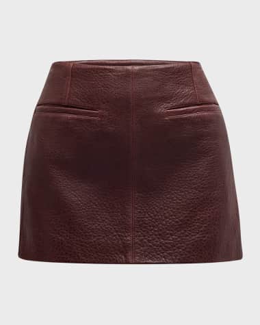A.L.C. Cowan Leather Mini Skirt