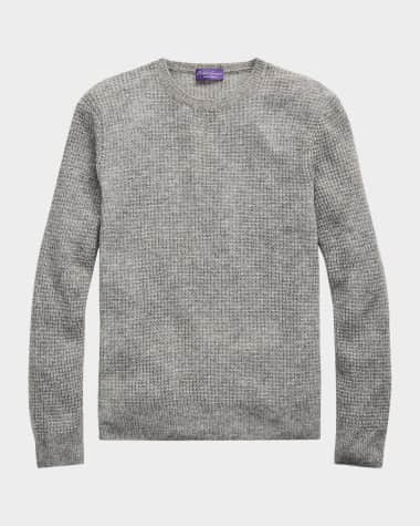 Ralph Lauren Purple Label Men's Textured Cashmere Silk Crewneck Sweater