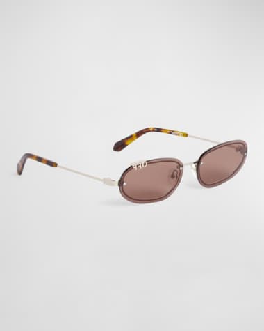 Off-White Men's Miami Metal and Acetate Oval Sunglasses