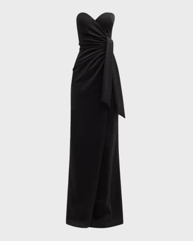 Chiara Boni La Petite Robe Strapless Shimmer Column Gown