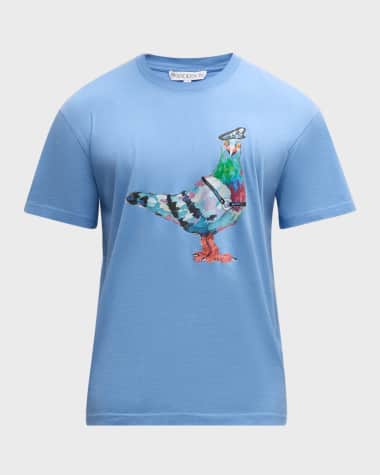 JW Anderson Men's Pigeon Graphic T-Shirt