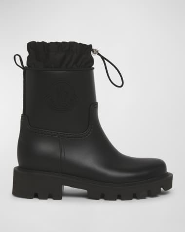 Moncler Kickstream Leather Rain Ankle Booties