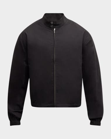 John Elliott Men's Solid Harrington Jacket