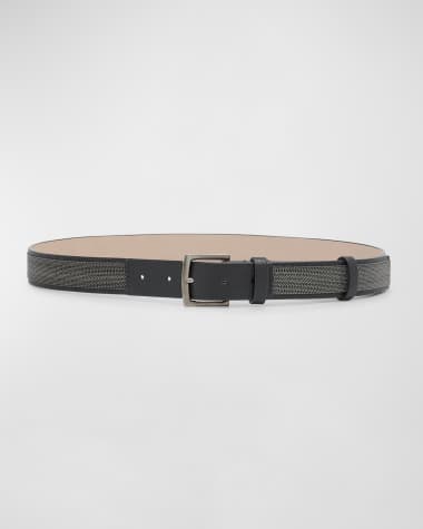 Brunello Cucinelli Leather Belt with Monili Features