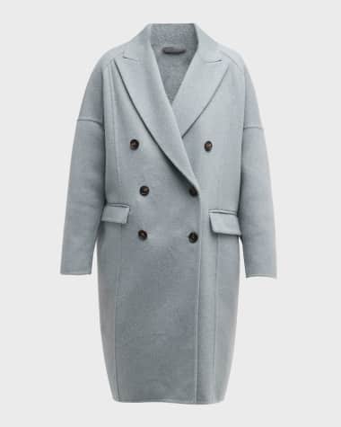 Brunello Cucinelli Cashmere Double-Breasted Overcoat
