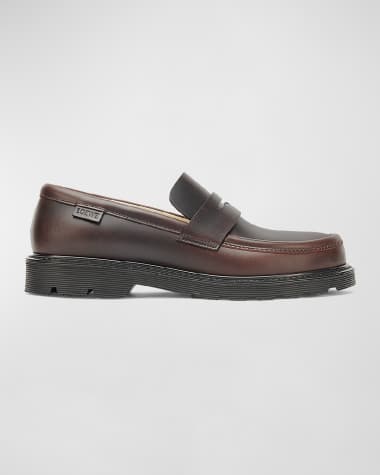 Loewe Blaze Leather Penny Loafers