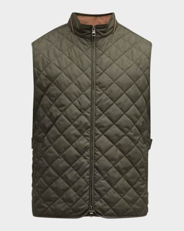 Peter Millar Men's Essex Quilted Full-Zip Vest