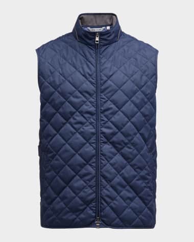 Peter Millar Men's Essex Quilted Full-Zip Vest
