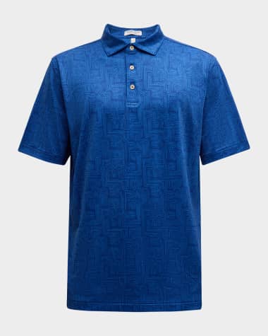 Peter Millar Men's Maze Performance Jersey Polo Shirt