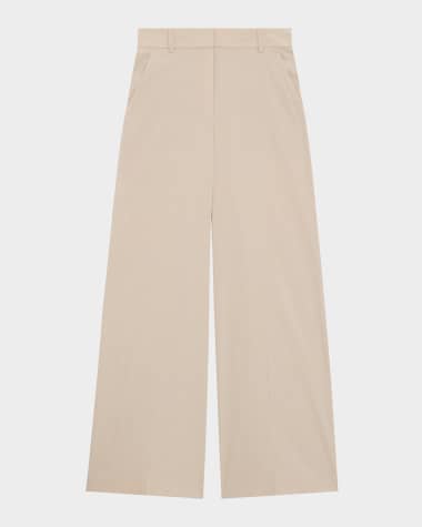 Theory Good Crunch High-Waist Wide-Leg Trousers