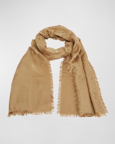 Loewe Jacquard Anagram Wool & Silk Stole