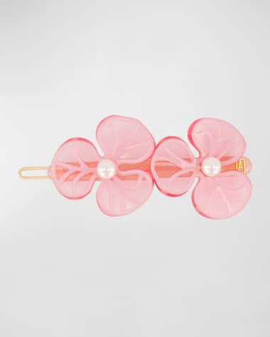 Alexandre de Paris Pearly Flower Side Barrette