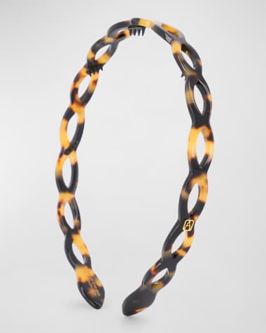 Alexandre de Paris Havana Woven Hard Headband