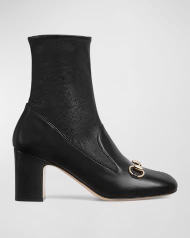 Gucci Lady Leather Bit Loafer Booties