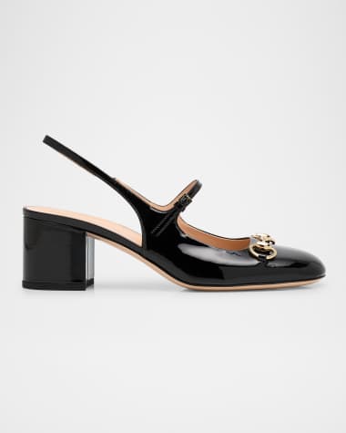 Gucci Lady Patent Bit Slingback Pumps