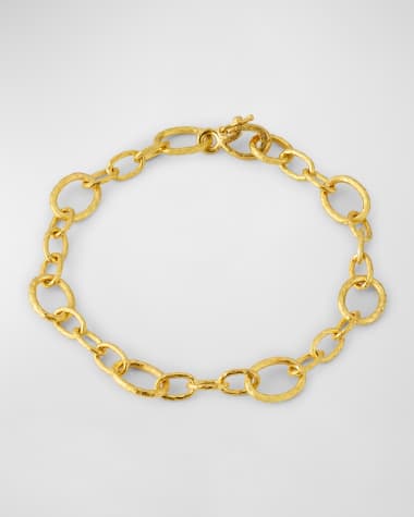 Elizabeth Locke Small Garda Link Bracelet with Circle Clasp