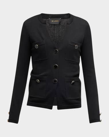 St. John Santiago Knit Button-Down Jacket