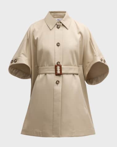 Max Mara Agape Cotton Belted Cape