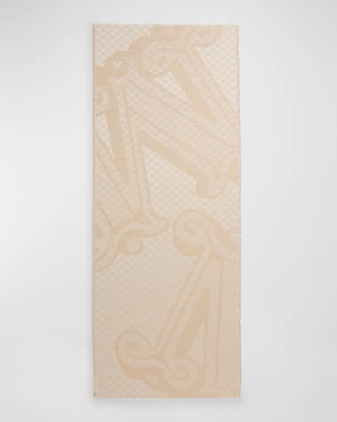 Max Mara Acinoso Monogram Silk-Wool Stole