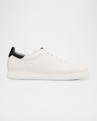 Brunello Cucinelli Men's Icaro Leather Low-Top Sneakers