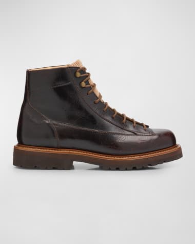 Brunello Cucinelli Men's Urban Leather Hiking Boots