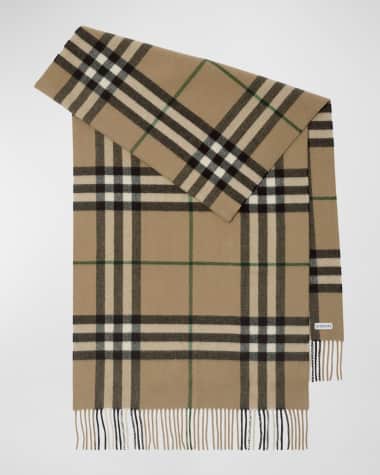 Burberry Washed Check Cashmere Scarf