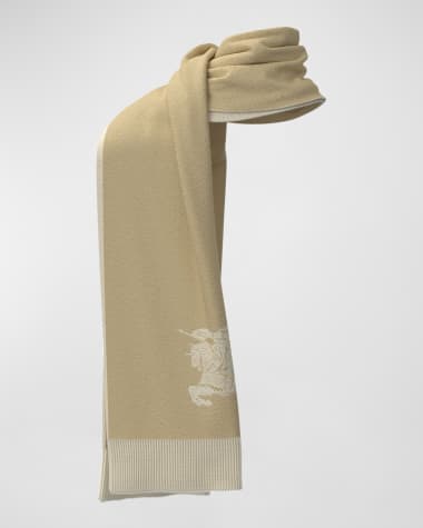 Burberry EKD Logo Tonal Cashmere Scarf