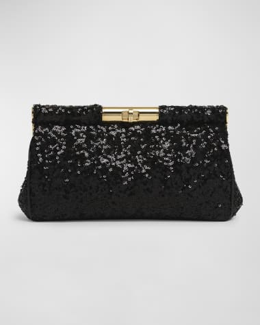 Dolce&Gabbana Marlene Medium Sequined Clutch Bag