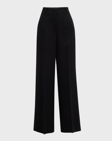 Lafayette 148 New York Thames Wide-Leg Crepe Pants