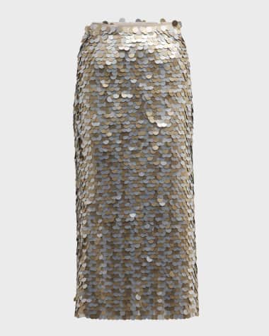 Lafayette 148 New York Sequin Midi Pencil Skirt