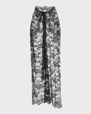 Dolce&Gabbana Chantilly Lace Scallop Maxi Skirt