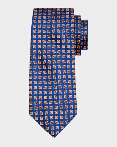 Charvet Men's Geometric Square Silk Tie