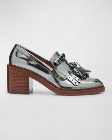 Ulla Johnson Fiona Metallic Kiltie Tassel Loafers
