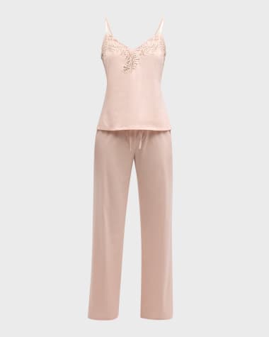 Natori Feathers Essential Lace-Trim Cami Pajama Set