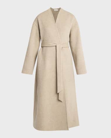 Co Double Wool-Cashmere Long Wrap Coat