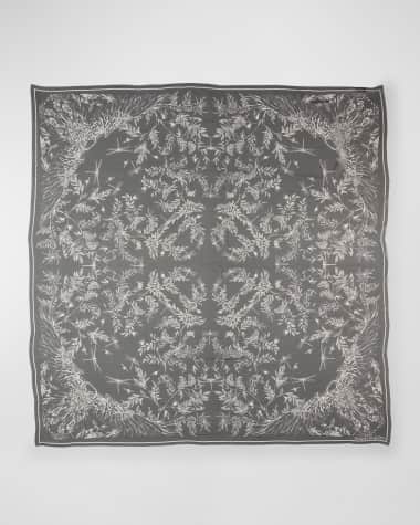 McQueen Eagle Flight Sheer Silk Shawl