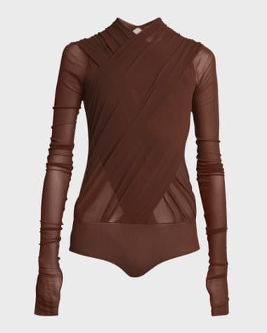Philosophy di Lorenzo Serafini Stretch Tulle Bodysuit