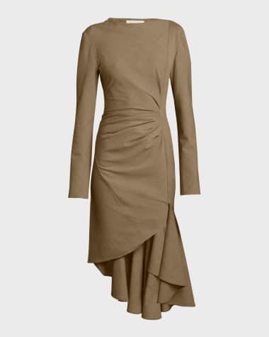 Philosophy di Lorenzo Serafini Tropical Wool Asymmetrical Dress