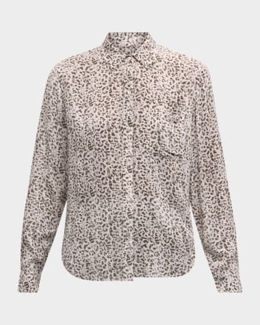 Rails Cheetah Josephine Button-Front Shirt