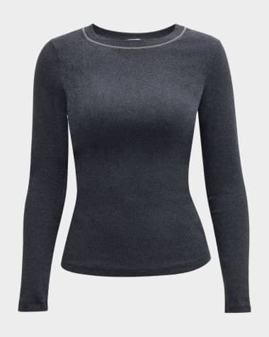 Peserico Crewneck Chain-Trim T-Shirt