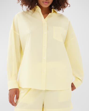 LMND The Chiara Classic Garment-Dyed Cotton Shirt