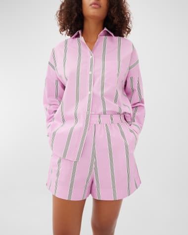 LMND The Chiara Classic Poplin Stripe Boxer Shorts