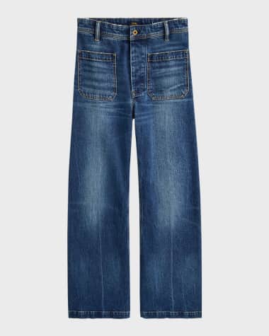 Polo Ralph Lauren Stretch Cotton Wide-Leg Jeans