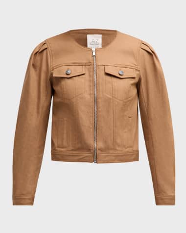 Cinq a Sept Dalia Cropped Denim Jacket